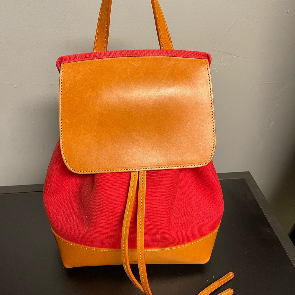 Mansur Gavriel leather and canvas backpack new without tags